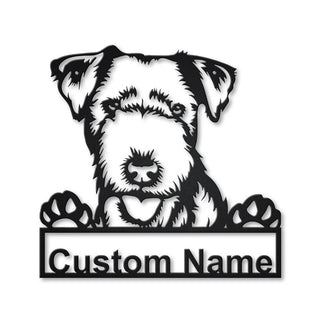 Personalized Lakeland Terrier Dog Metal Sign Art, Custom Lakeland Terrier Dog Metal Sign, Birthday Gift, Animal Funny, Father's Day Gift, Laser Cut Metal Signs Custom Gift Ideas