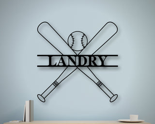 Personalized Metal Baseball Sign, Boys Baseball Art, Outdoor Patio Metal Signs, Personalized Bat Sign, Baseball Party Decor, Boys Room Art Laser Cut Metal Signs Custom Gift Ideas