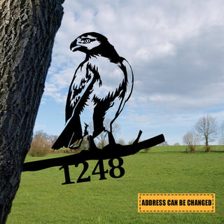 Personalized Hawk Metal Tree Stake, Steel Art, Gift For Father Laser Cut Metal Signs Custom Gift Ideas