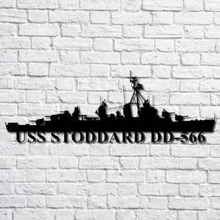 Uss Stoddard Dd566 Navy Ship Metal Art, Gift For Navy Veteran, Navy Ships Silhouette Metal Art, Navy Home Decor Laser Cut Metal Signs Custom Gift Ideas