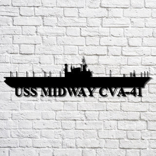 Uss Midway Cva41 V2 Navy Ship Metal Art, Gift For Navy Veteran, Navy Ships Silhouette Metal Art, Navy Home Decor Laser Cut Metal Signs Custom Gift Ideas