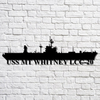 Uss Mt Whitney Lcc20 Navy Ship Metal Art, Gift For Navy Veteran, Navy Ships Silhouette Metal Art, Navy Home Decor Laser Cut Metal Signs Custom Gift Ideas