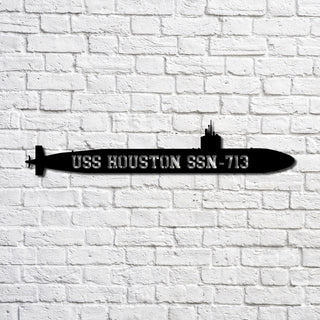 Uss Houston Navy Ship Metal Art, Custom Us Navy Ship Cut Metal Sign, Gift For Navy Veteran, Navy Ships Silhouette Metal Art, Navy Home Decor Laser Cut Metal Signs Custom Gift Ideas