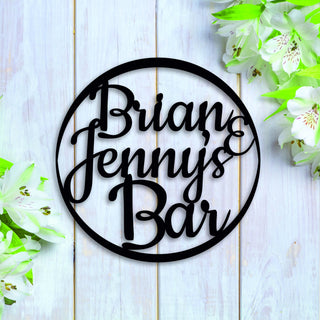 Personalized Metal Bar Sign, Laser Cut Custom Indoor Outdoor Bar Sign, Personalised Bar Sign, Custom Metal Wall Art, Metal Wall Decor Laser Cut Metal Signs Custom Gift Ideas