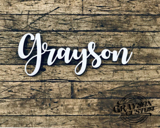 Personalized Name Script Metal Sign, Custom Metal Sign, Wedding, Anniversary, Housewarming Gift, Rustic Farmhouse Decor, Custom Word Art Laser Cut Metal Signs Custom Gift Ideas