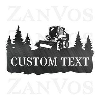 Skid Steer Tree Monogram Customized Metal Signs, Custom Metal Sign, Custom Signs, Metal Sign Laser Cut Metal Signs Custom Gift Ideas