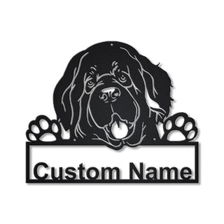 Personalized Newfoundland Dog Metal Sign Art, Custom Newfoundland Dog Metal Sign, Father's Day Gift, Pets Gift, Birthday Gift Laser Cut Metal Signs Custom Gift Ideas