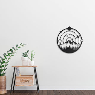 Space & Nature (Circle) Decor Wall Art Cut Metal Sign Laser Cut Metal Signs Custom Gift Ideas