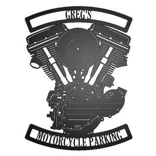 Personalized Panhead Engine Metal Garage Sign Personalized Biker Gift Motorcycle Enthusiast Father's Day Gift Laser Cut Metal Signs Custom Gift Ideas