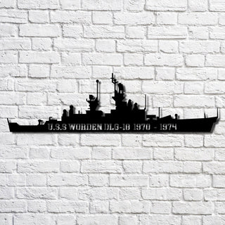 U.s.s Worden Dlg18 1970 1974 Navy Ship Metal Art, Custom Us Navy Ship Cut Metal Sign, Gift For Navy Veteran, Navy Ships Silhouette Metal Art, Navy Home Decor Laser Cut Metal Signs Custom Gift Ideas