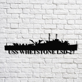 Uss Whetstone Lsd27 Navy Ship Metal Art, Custom Us Navy Ship Cut Metal Sign, Gift For Navy Veteran, Navy Ships Silhouette Metal Art, Navy Home Decor Laser Cut Metal Signs Custom Gift Ideas