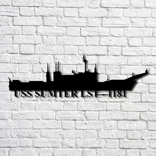 Uss Sumter Lst 1181 Navy Ship Metal Art, Gift For Navy Veteran, Navy Ships Silhouette Metal Art, Navy Home Decor Laser Cut Metal Signs Custom Gift Ideas