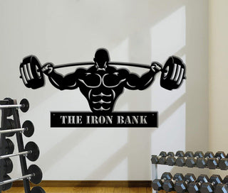 Personalized Name Gym Cut Metal Sign Cross Fit Metal Art Custom Metal Gym Sign Home Gym Custom Muscle Name Sign Laser Cut Metal Signs Custom Gift Ideas