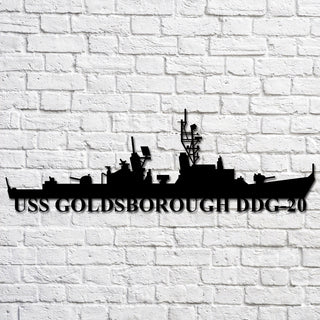 Uss Goldsborough Ddg20 Navy Ship Metal Art, Custom Us Navy Ship Cut Metal Sign, Gift For Navy Veteran, Navy Ships Silhouette Metal Art, Navy Home Decor Laser Cut Metal Signs Custom Gift Ideas