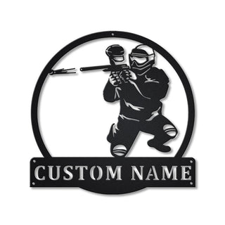 Personalized Paintball Monogram Metal Sign Art, Custom Paintball Metal Sign, Hobbie Gifts, Sport Gift, Birthday Gift Laser Cut Metal Signs Custom Gift Ideas