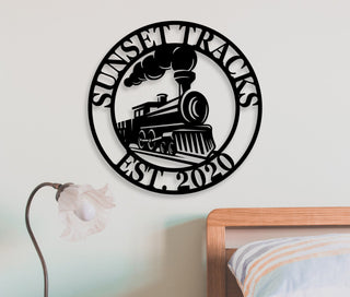 Railroad Signs Train Decor Railway Sign Train Sign Train Room Metal Sign Wall Hangings Metal Wall Art Father's Day Gift Laser Cut Metal Signs Custom Gift Ideas