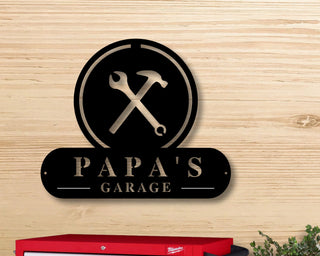 Personalized Garage Sign Personalized Fathers Day Gift Fathers Day Gift Personalized Metal Sign Custom Name Sign Garage Sign, Laser Cut Metal Signs Custom Gift Ideas