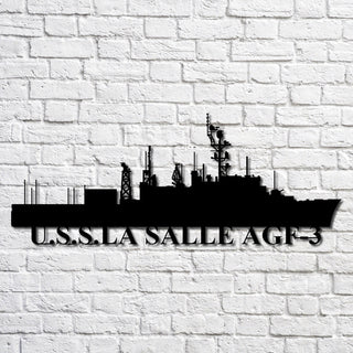 U.s.s.la Salle Agf3 Navy Ship Metal Art, Custom Us Navy Ship Cut Metal Sign, Gift For Navy Veteran, Navy Ships Silhouette Metal Art, Navy Home Decor Laser Cut Metal Signs Custom Gift Ideas