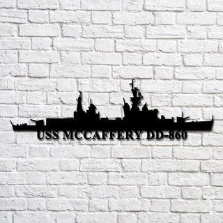 Uss Mccaffery Dd860 Navy Ship Metal Art, Custom Us Navy Ship Cut Metal Sign, Gift For Navy Veteran, Navy Ships Silhouette Metal Art, Navy Home Decor Laser Cut Metal Signs Custom Gift Ideas