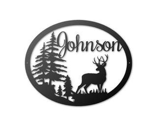 Aeticon PrintPrint Metal Signs Personalized Last Name Metal Sign Personalized Gift For Brother Custom Deer Sign Laser Cut Metal Signs Custom Gift Ideas