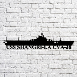 Uss Shangrila Cva38 Navy Ship Metal Art, Gift For Navy Veteran, Navy Ships Silhouette Metal Art, Navy Home Decor Laser Cut Metal Signs Custom Gift Ideas