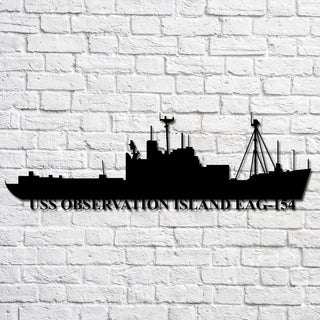 Uss Observation Island Eag154 Navy Ship Metal Art, Gift For Navy Veteran, Navy Ships Silhouette Metal Art, Navy Home Decor Laser Cut Metal Signs Custom Gift Ideas