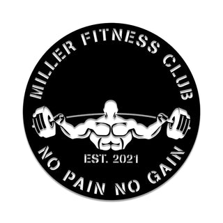 Fitness Center Metal Gym Sign, Custom Cross Fit Club, Wedding, Art Gift For Him/her, Metal Laser Cut Metal Signs Custom Gift Ideas