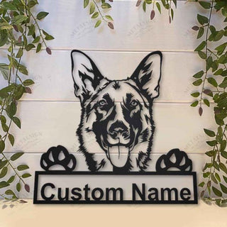 Dutch Shepherd Dog Personalized Metal Wall Decor, Cut Metal Sign, Metal Wall Art, Metal House Sign, Metal Laser Cut Metal Signs Custom Gift Ideas