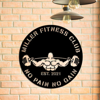 Fitness Center Metal Gym Sign, Custom Cross Fit Club, Wedding, Art Gift For Him/her, Metal Laser Cut Metal Signs Custom Gift Ideas