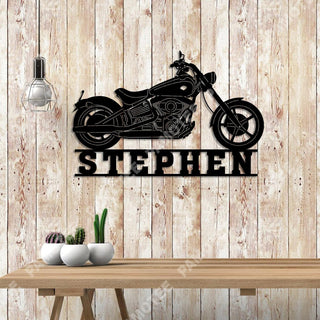 Custom Motorcycle Steel Art, Metal Wall Hanging, Father's Day Gift, Metal Laser Cut Metal Signs Custom Gift Ideas