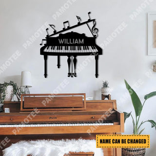 Custom Name On Piano Metal Art, Home Decor Wedding Gift, Metal Laser Cut Metal Signs Custom Gift Ideas