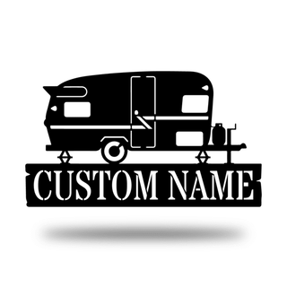 Camper Monogram Customized Metal Signs, Custom Metal Sign, Custom Signs, Metal Sign, Metal Laser Cut Metal Signs Custom Gift Ideas