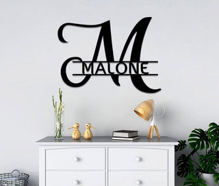 Customized Last Name Sign, Metal Wall Art, Family Name Sign, Personalized Wedding Gift, Welcome Sign For Front Porch, Metal Monogram Sign, Laser Cut Metal Signs Custom Gift Ideas