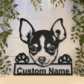 Chihuahua Personalized Metal Wall Decor Ii, Cut Metal Sign, Metal Wall Art, Metal House Sign, Metal Laser Cut Metal Signs Custom Gift Ideas