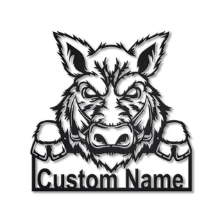 Personalized Feral Pig Metal Sign Art, Custom Feral Pig Metal Sign, Animal Funny, Pets Gift, Birthday Gift, Laser Cut Metal Signs Custom Gift Ideas