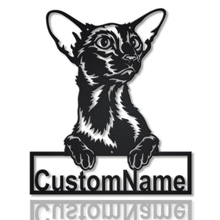 Personalized Oriental Shorthair Cat Metal Sign Art, Custom Oriental Shorthair Cat Metal Sign, Animal Gift, Pets Gift, Birthday Gift, Laser Cut Metal Signs Custom Gift Ideas