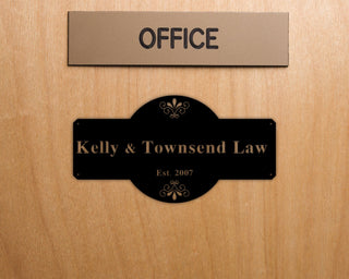 Custom Office Door Sign, Personalized Metal Office Sign, Business Name Sign, Custom Metal Name Sign, Personalized Metal Business Name Sign, Metal Laser Cut Metal Signs Custom Gift Ideas