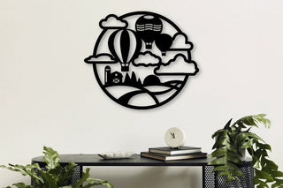 Hot Air Balloon Metal Sign, Metal Wall Art, Home Decor, Metal Laser Cut Metal Signs Custom Gift Ideas