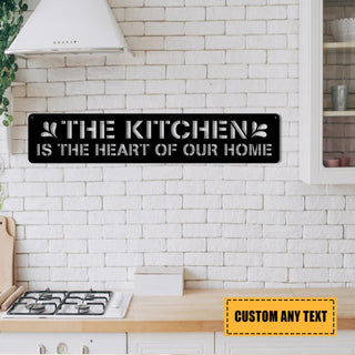 The Kitchen Is The Heart Of Our Home Chef Metal Sign, Metal Laser Cut Metal Signs Custom Gift Ideas