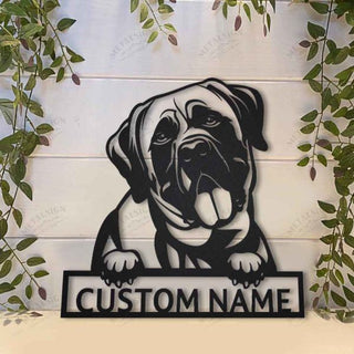 Mastiff Dog Breed Personalized Metal Wall Decor, Cut Metal Sign, Metal Wall Art, Metal House Sign, Metal Laser Cut Metal Signs Custom Gift Ideas