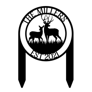 Personalized Deer Hunting Hunter Metal Sign, Custom Farm, Cabin, Lodge, Metal Laser Cut Metal Signs Custom Gift Ideas