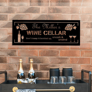 Grape Cellar Wine Metal Bar Sign, Custom Pub, Lounge, Caf? Decor, Wedding, Anniversary Art Gift For Him/her, Metal Laser Cut Metal Signs Custom Gift Ideas