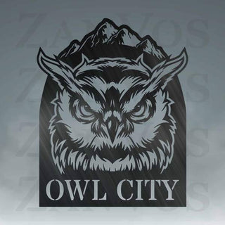 Owl Mountain Monogram Customized Metal Signs, Custom Metal Sign, Custom Signs, Metal Sign, Metal Laser Cut Metal Signs Custom Gift Ideas