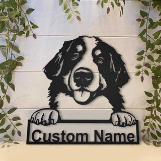 Bernese Mountain Dog Personalized Metal Wall Decor, Cut Metal Sign, Metal Wall Art, Metal House Sign, Metal Laser Cut Metal Signs Custom Gift Ideas