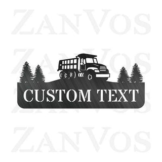 Dump Truck Monogram V2 Customized Metal Signs, Custom Metal Sign, Custom Signs, Metal Sign, Metal Laser Cut Metal Signs Custom Gift Ideas