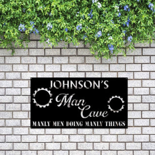 Personalized Man Cave Metal Wall Art, Manly Men Doing Manly Things, Gift For Husband, Father, Custom Signs, Best Gift Ever, Workshop Decor, Laser Cut Metal Signs Custom Gift Ideas