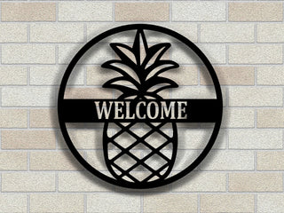 Pineapple Metal Wall Art, Customized Metal Sign, Metal Wall Hanging, Housewarming Gift, Home Decor, Custom Name Metal Sign, Gifting Ideas, Laser Cut Metal Signs Custom Gift Ideas