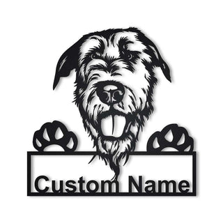 Personalized Irish Wolfhound Dog Metal Sign Art, Custom Irish Wolfhound Dog Metal Sign, Birthday Gift, Animal Funny, Laser Cut Metal Signs Custom Gift Ideas