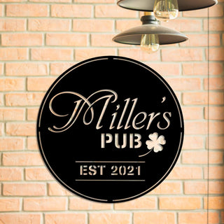 Personalized Irish Metal Bar Sign, Custom Pub, Tap, Lounge, Caf?, Home Wall Decor, Metal Laser Cut Metal Signs Custom Gift Ideas