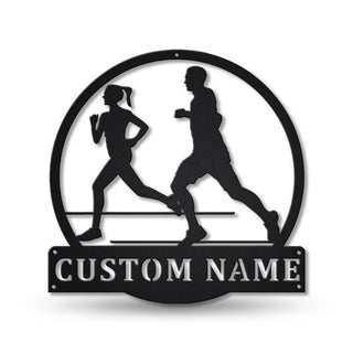 Personalized Jogging Monogram Metal Sign Art, Custom Jogging Sport Metal Sign, Hobbie Gifts, Sport Gift, Birthday Gift, Laser Cut Metal Signs Custom Gift Ideas